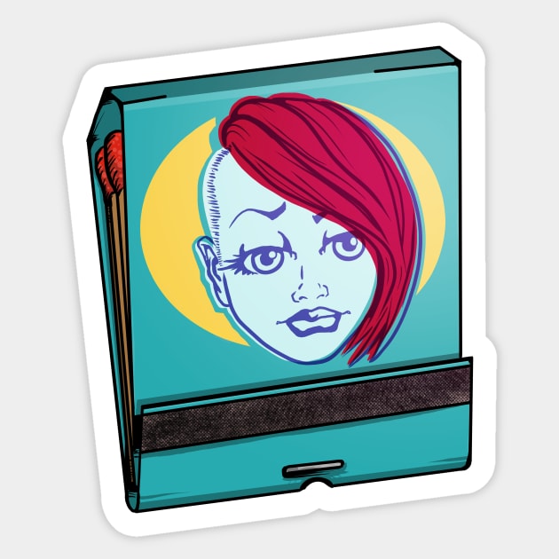 Scene Girl (blue) Sticker by corykerr